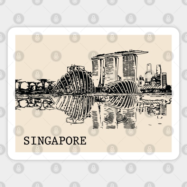 Singapore Magnet by Lakeric